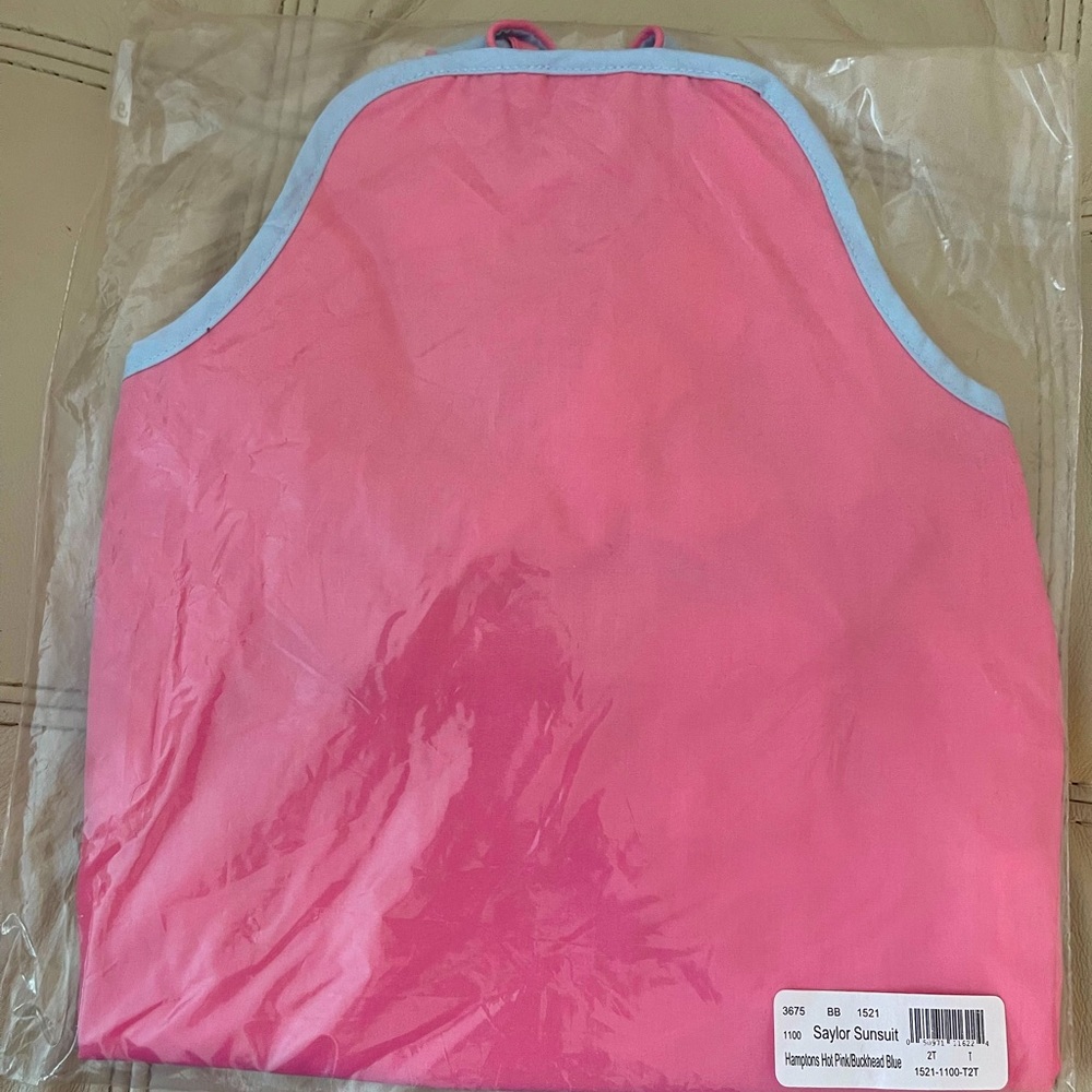 The Beaufort Bonnet Company Saylor Sunsuit Hampton Hot Pink 2T